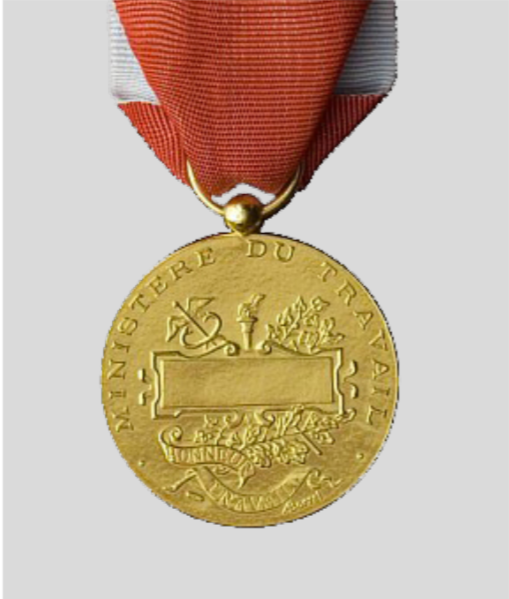 Médaille d'Honneur du travail grade Argent 20 ans